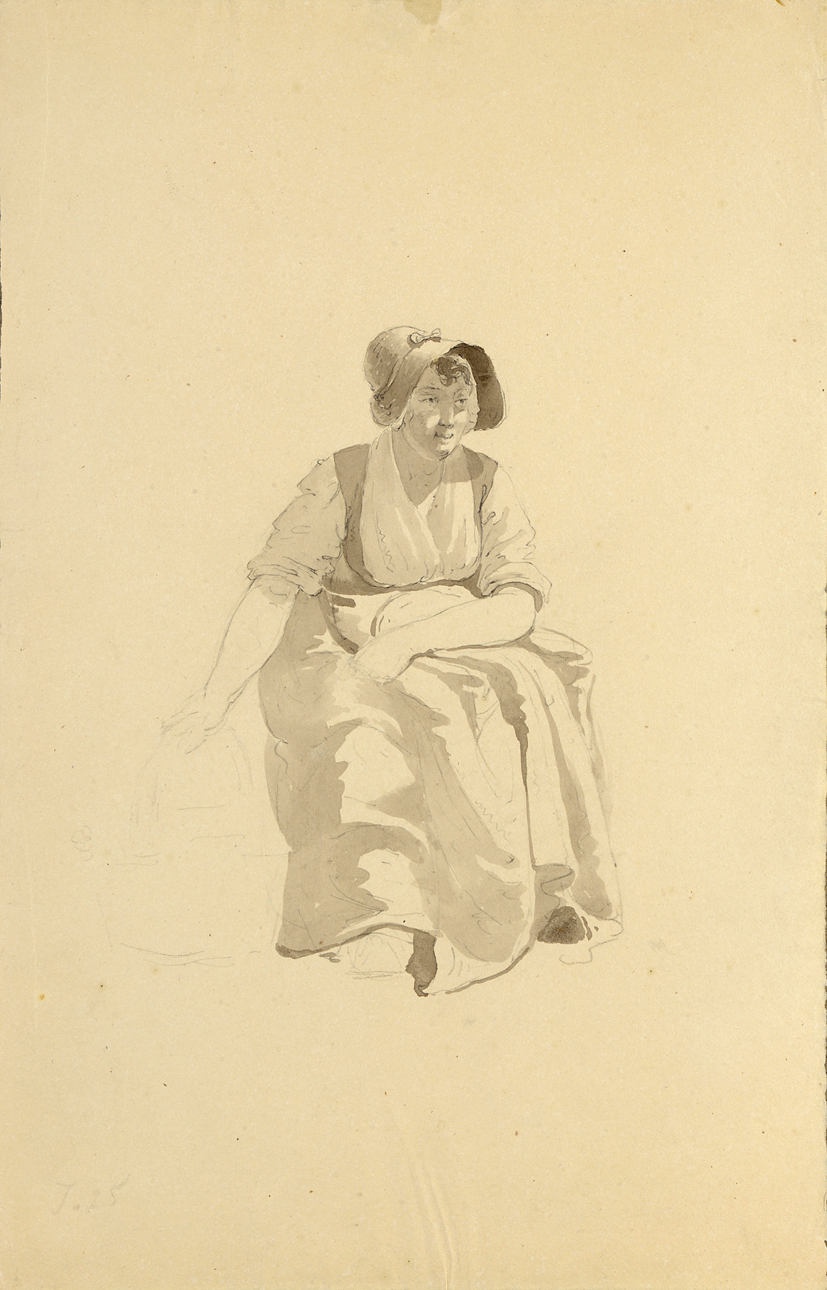 A Seated Woman with a Basket